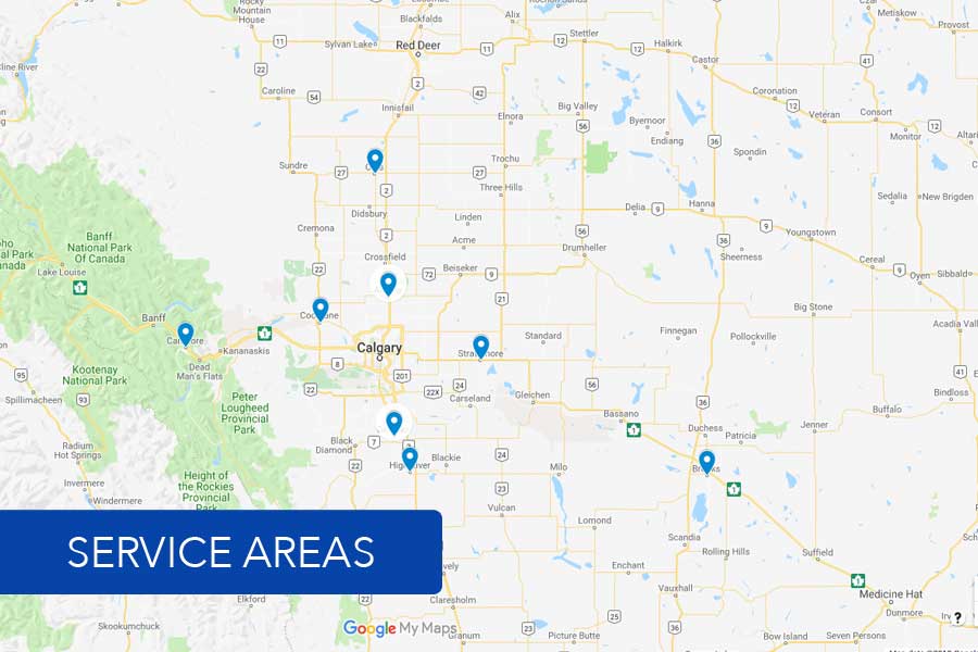 Alberta Indoor Comfort service area