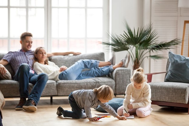 Family Comfortable from Correct Temperature and Happy Saving Money