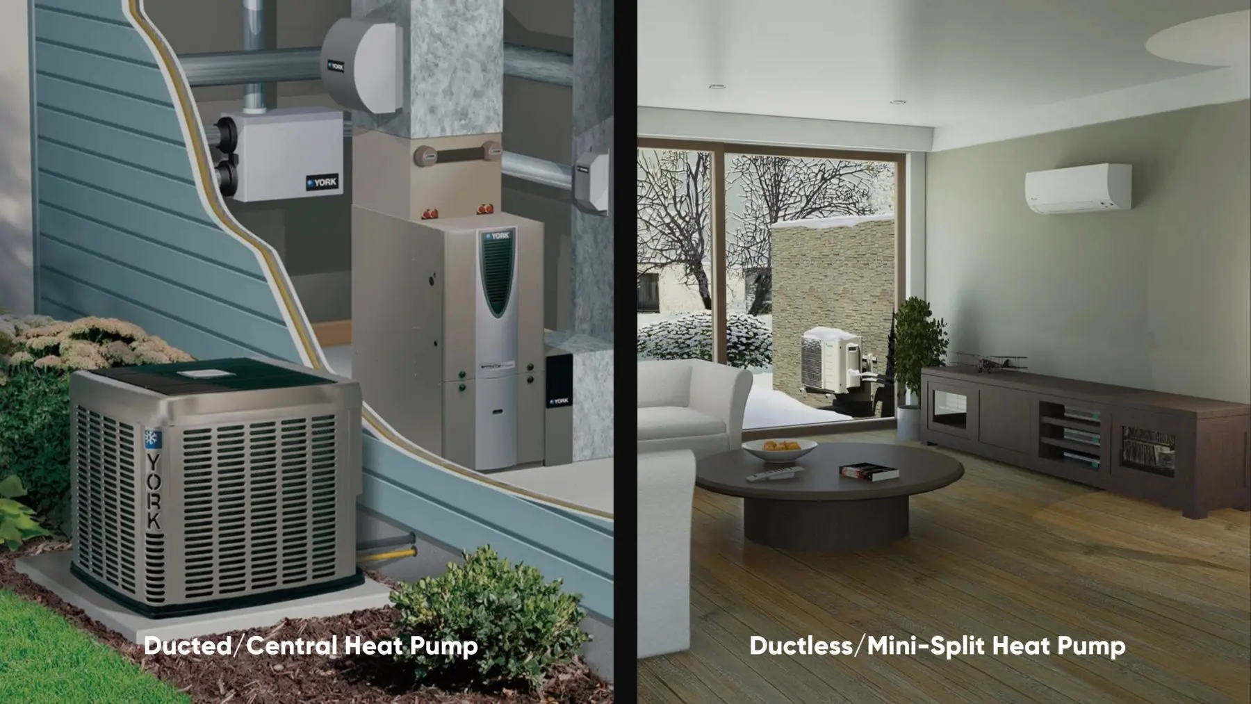 Heat Pumps available as Ducted or Ductless systems